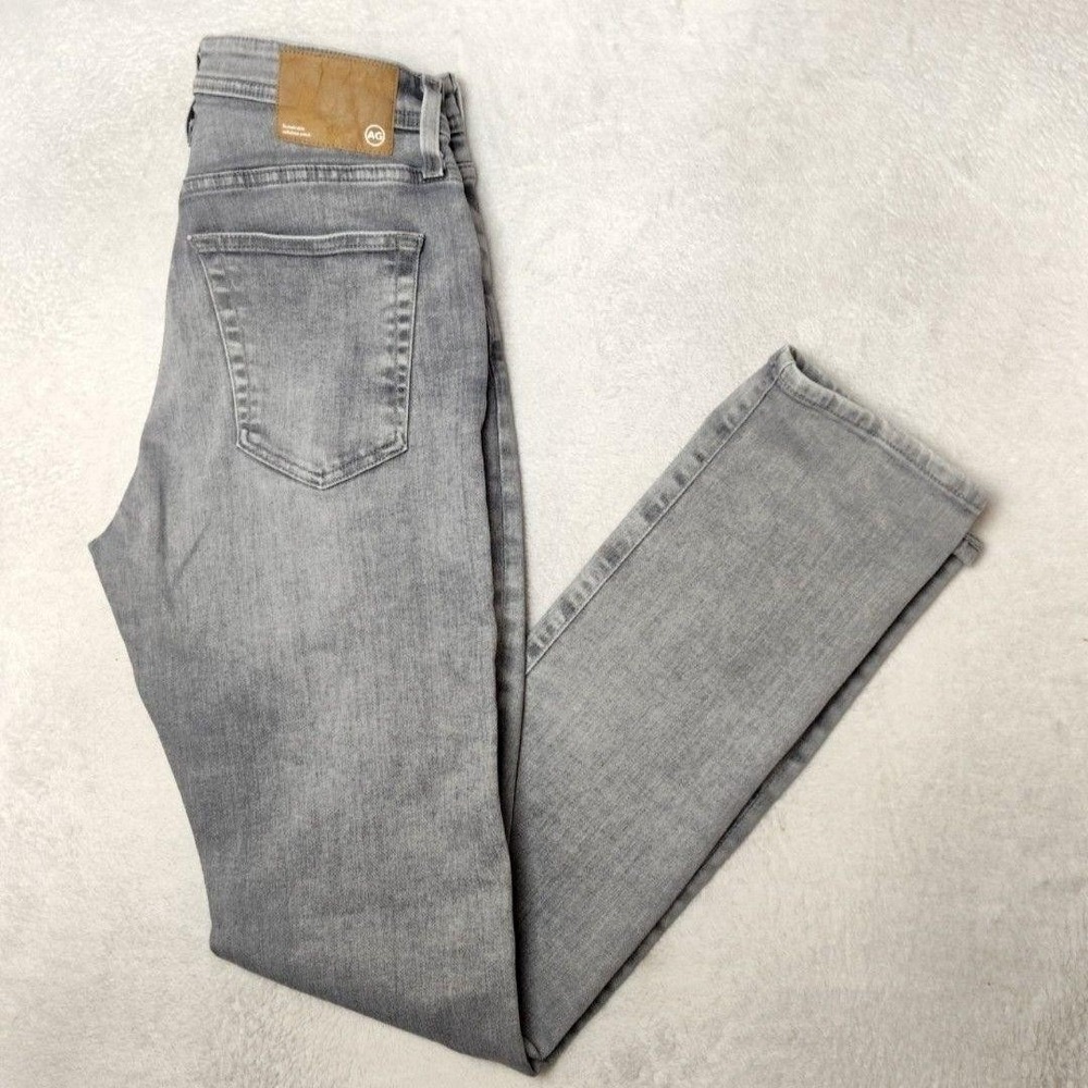 AG Jeans Mens 30x34 Gray Owens Athletic Skinny Mid Rise Slim 5-Pocket Stone Wash